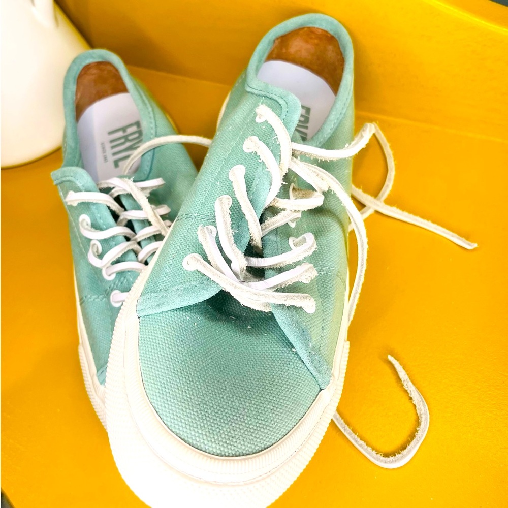 NWOT Frye Mint Green Canvas Sneakers 7.5